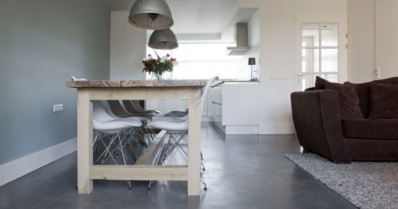 Willem Designvloeren woonkamer betonlook wanden, beton cire muren Wijchen