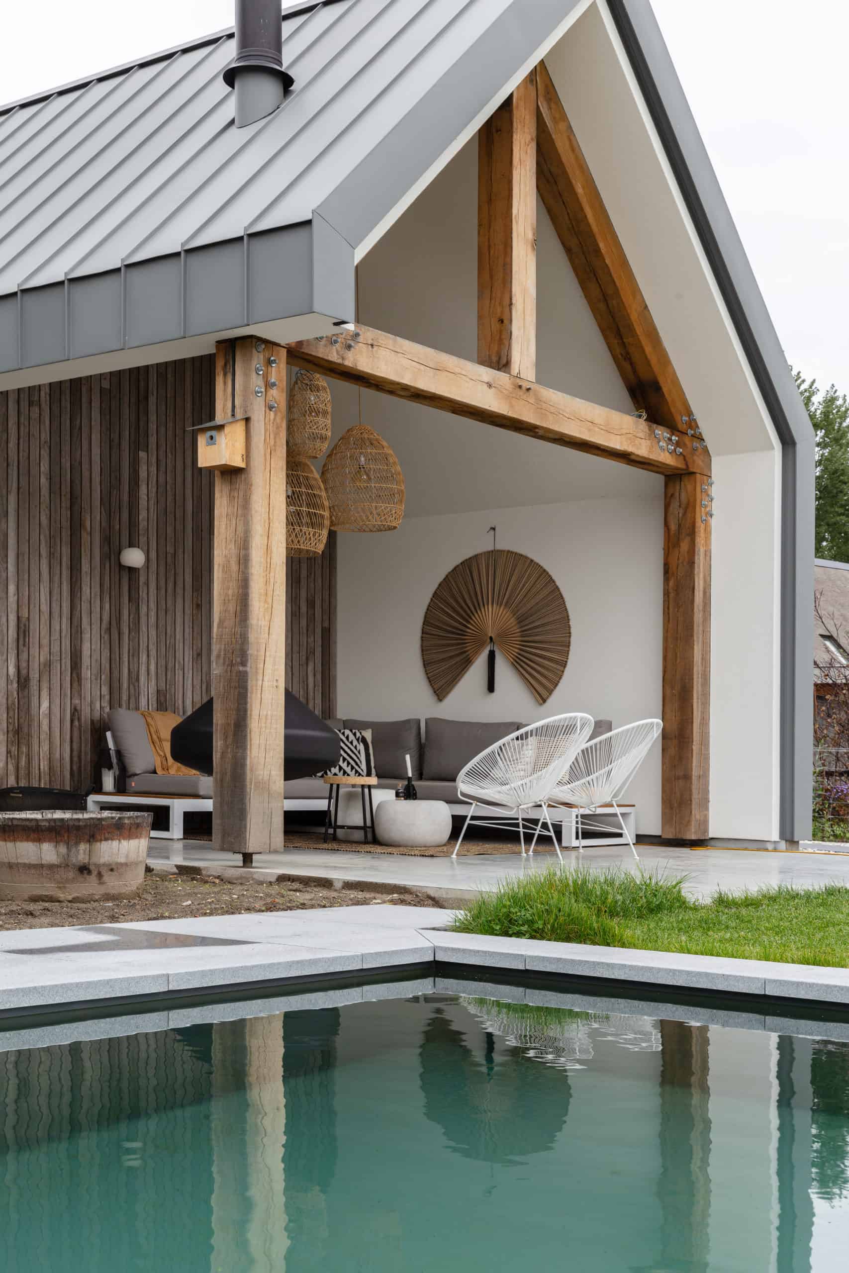 Terras in Nuenen, gevlinderd betonnen terras