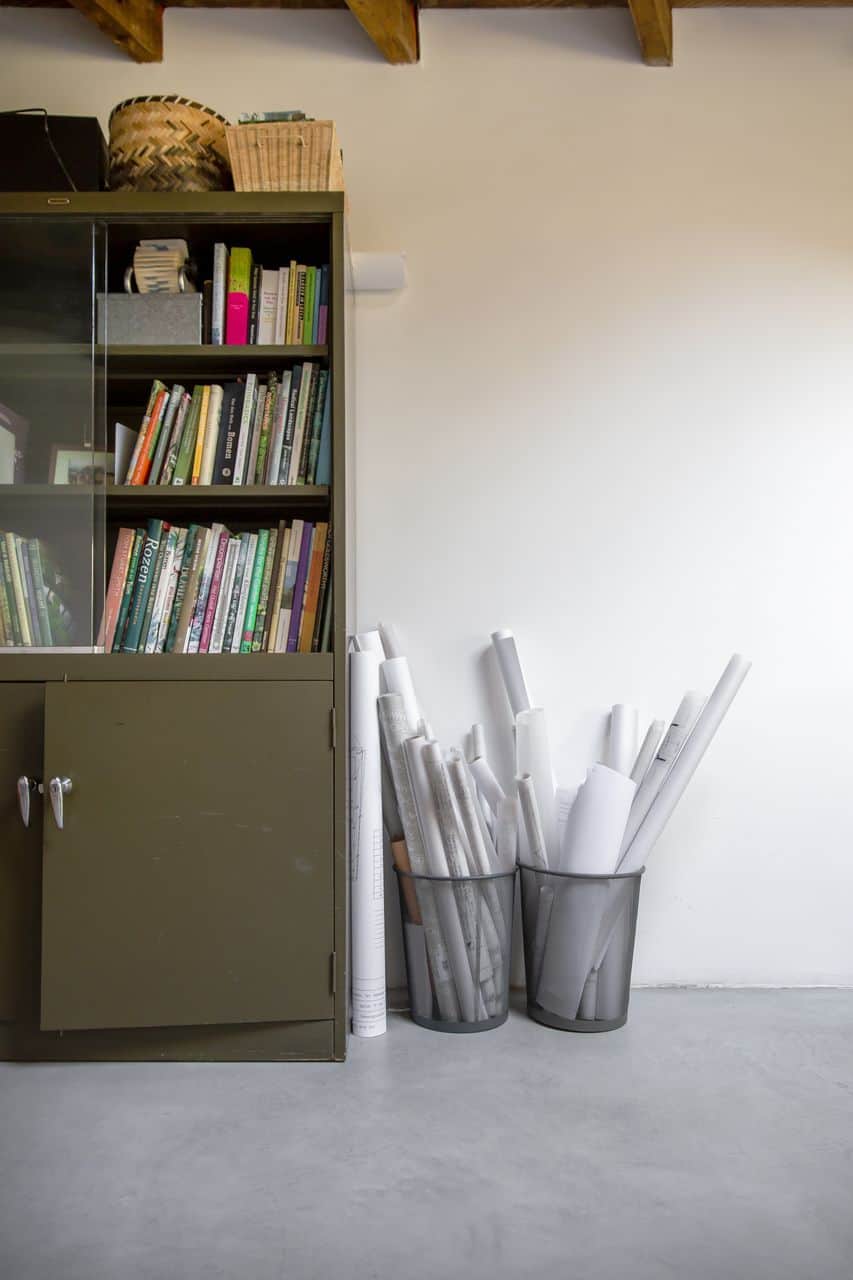 gevlinderde woonbeton vloer in vrijstaande woning in Heemstede