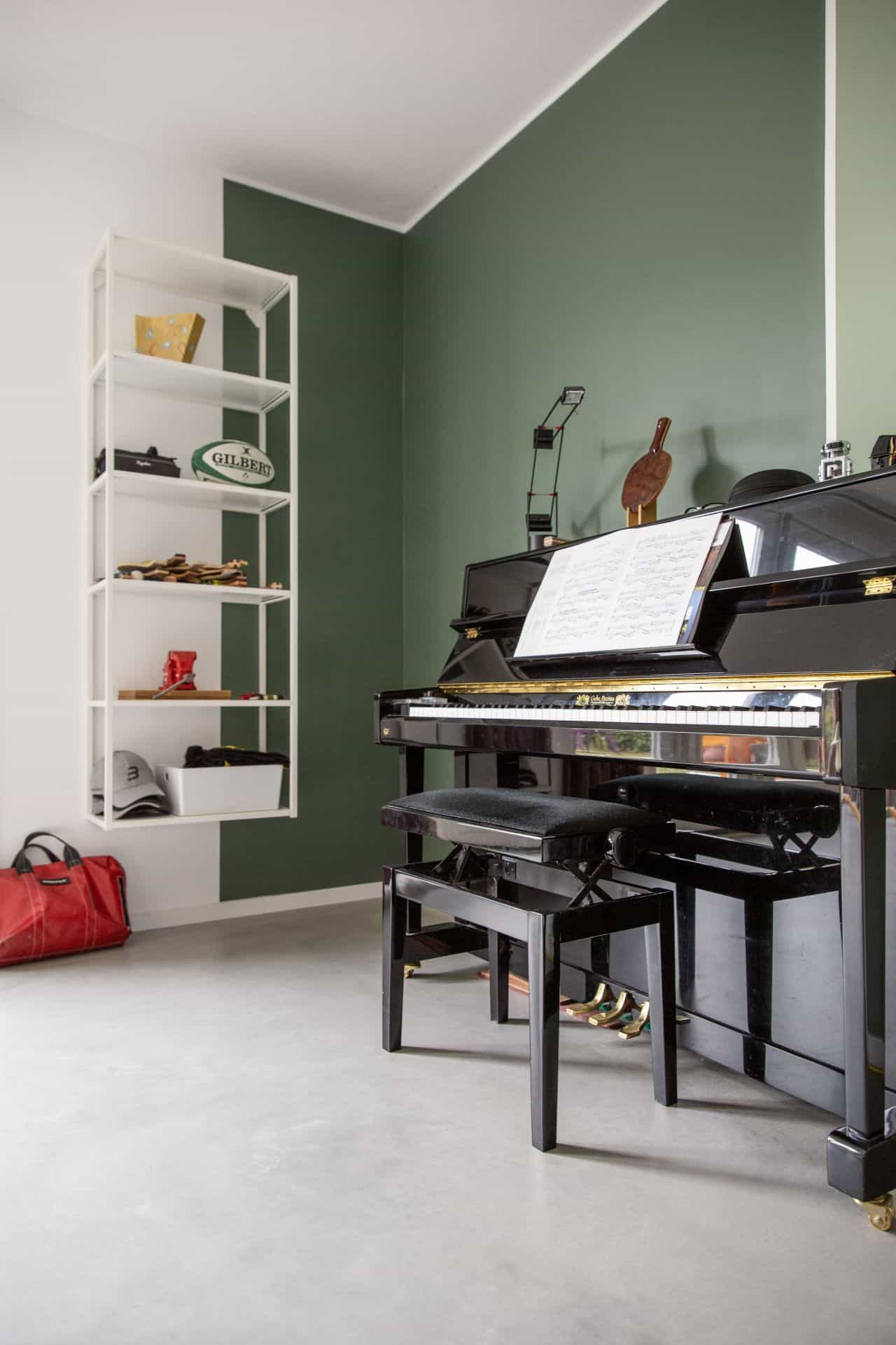 vintage interieur met piano