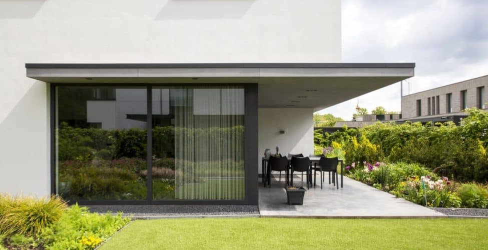 Betonnen terrasvloeren, beton terras, gevlinderd betonnen terras in Eindhoven