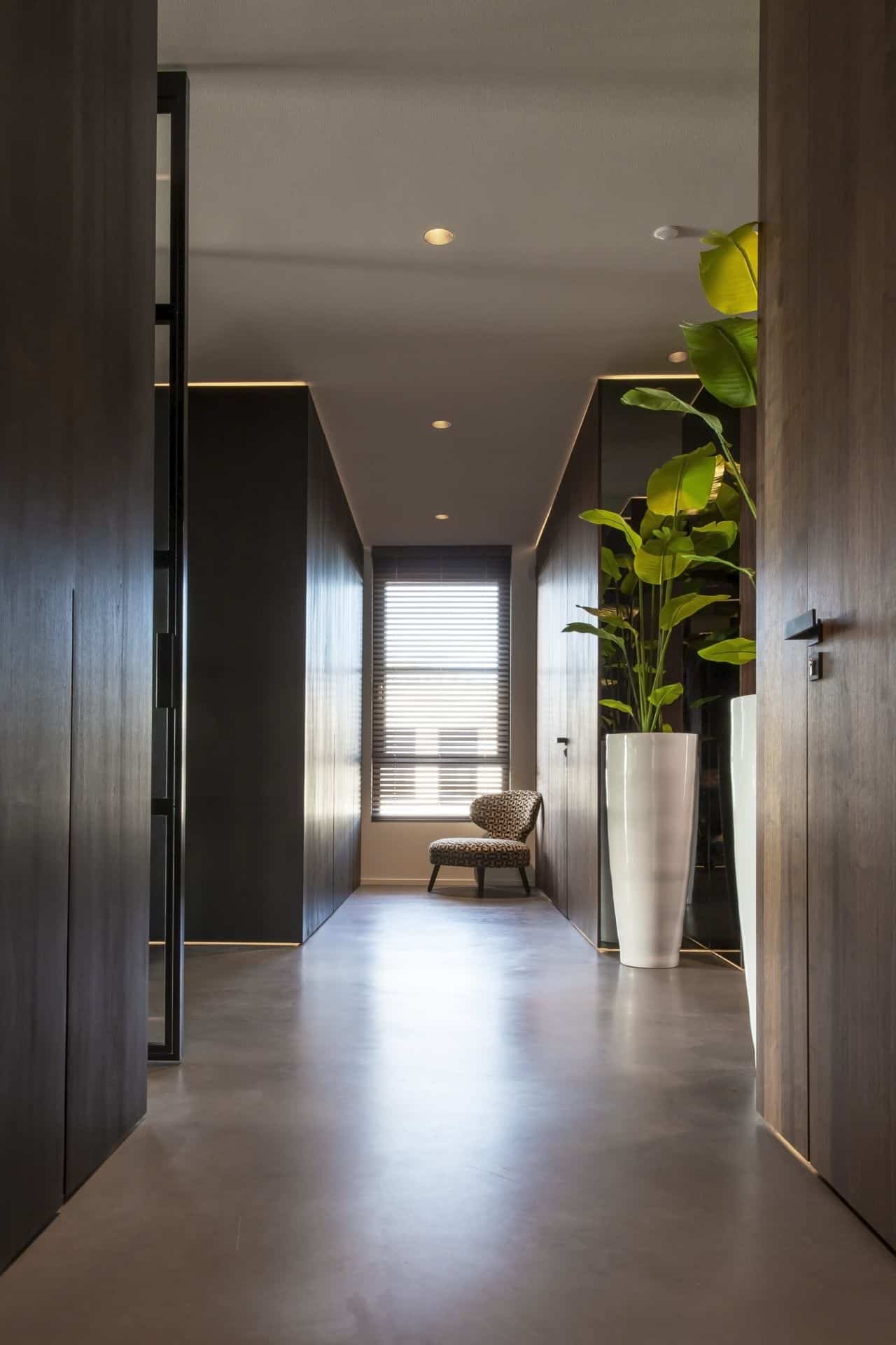 betonvloer reinigen, Gevlinderde woonbeton vloer