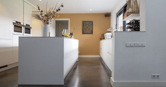 Gevlinderde betonvloer keuken